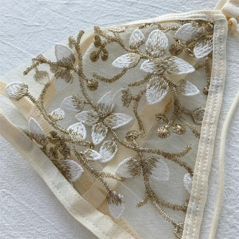Backless Elegance Lace Bra Set