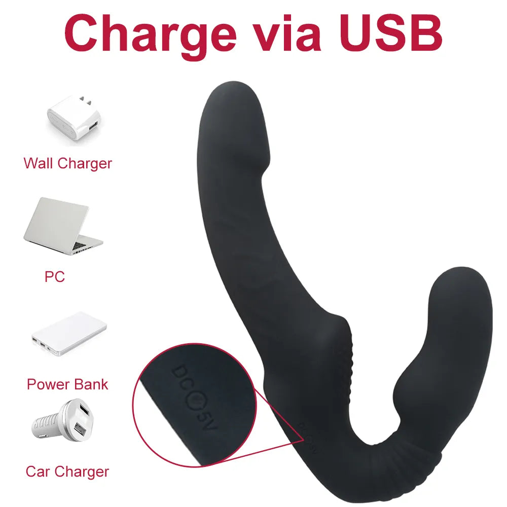 Intimate Harmony: Strapless Pleasure Dildo Vibrator