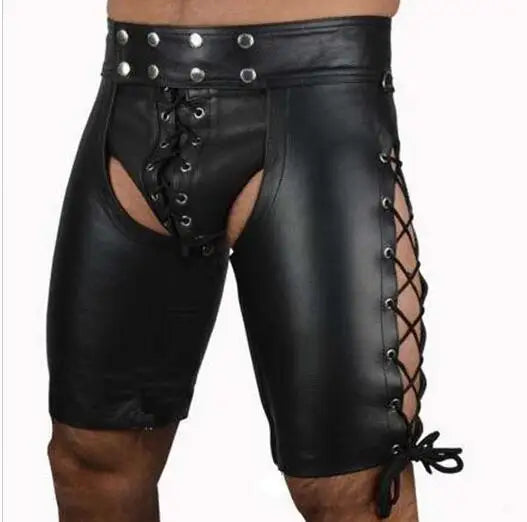 Seductive Shadows: Unisex Gothic Latex Shorts