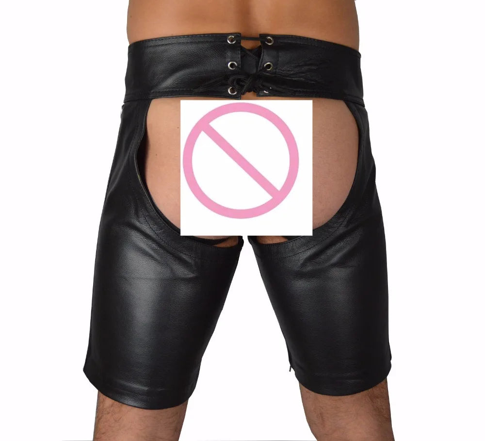 Seductive Shadows: Unisex Gothic Latex Shorts