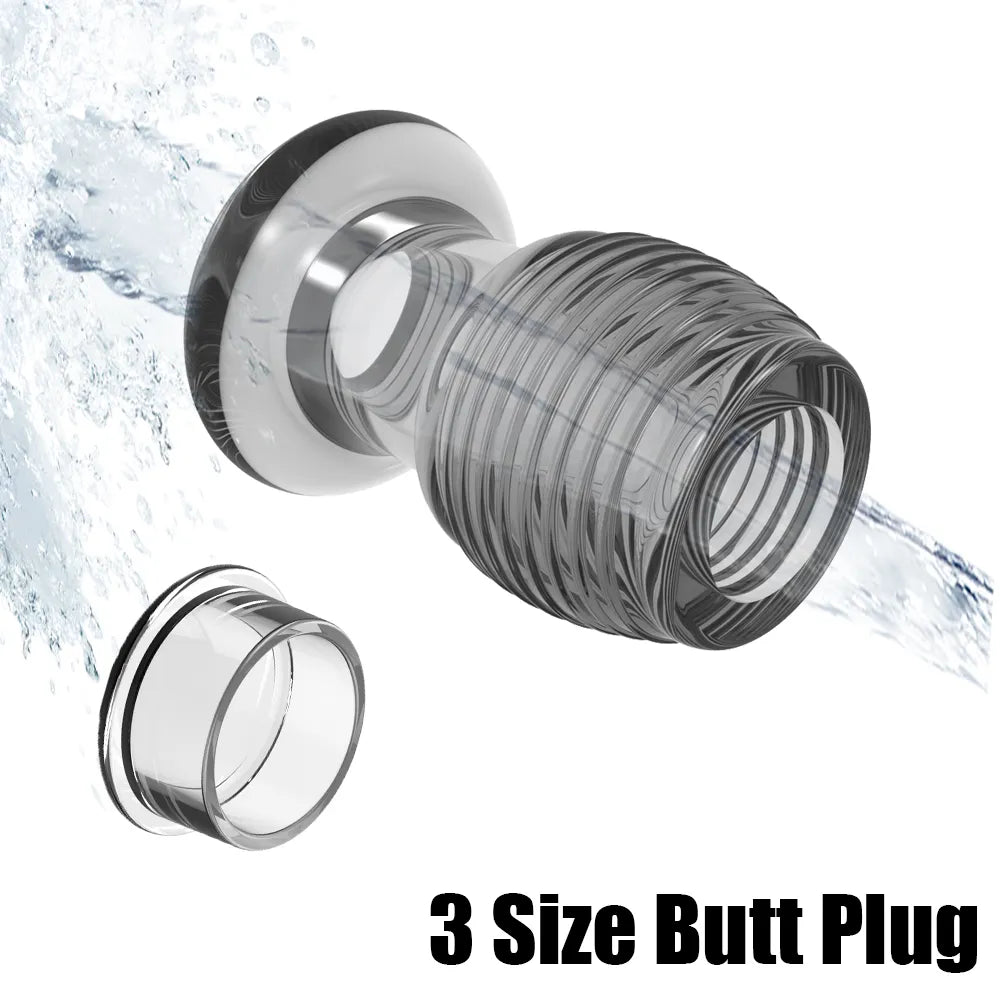 PleasureFlex Hollow Anal Plug Set - Explore Sensations