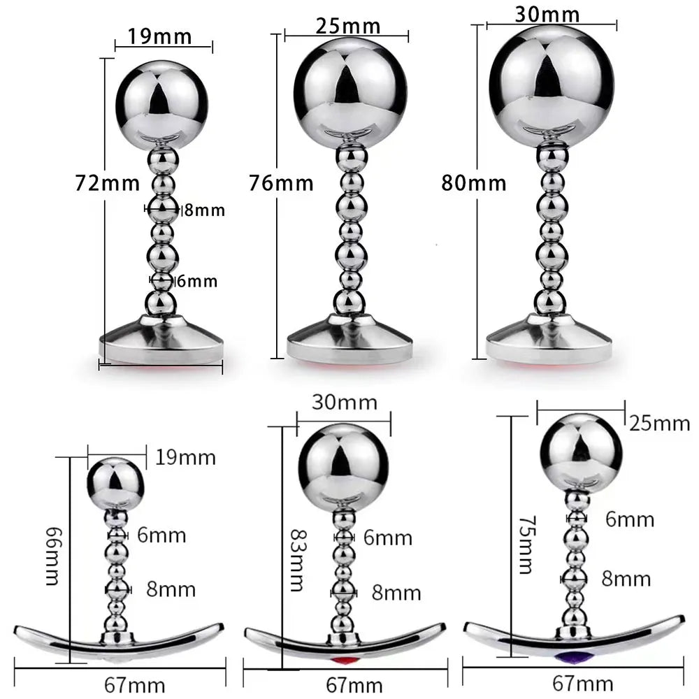 Gemstone Explorer: Elegant Metal Anal Plug for All-Day Pleasure