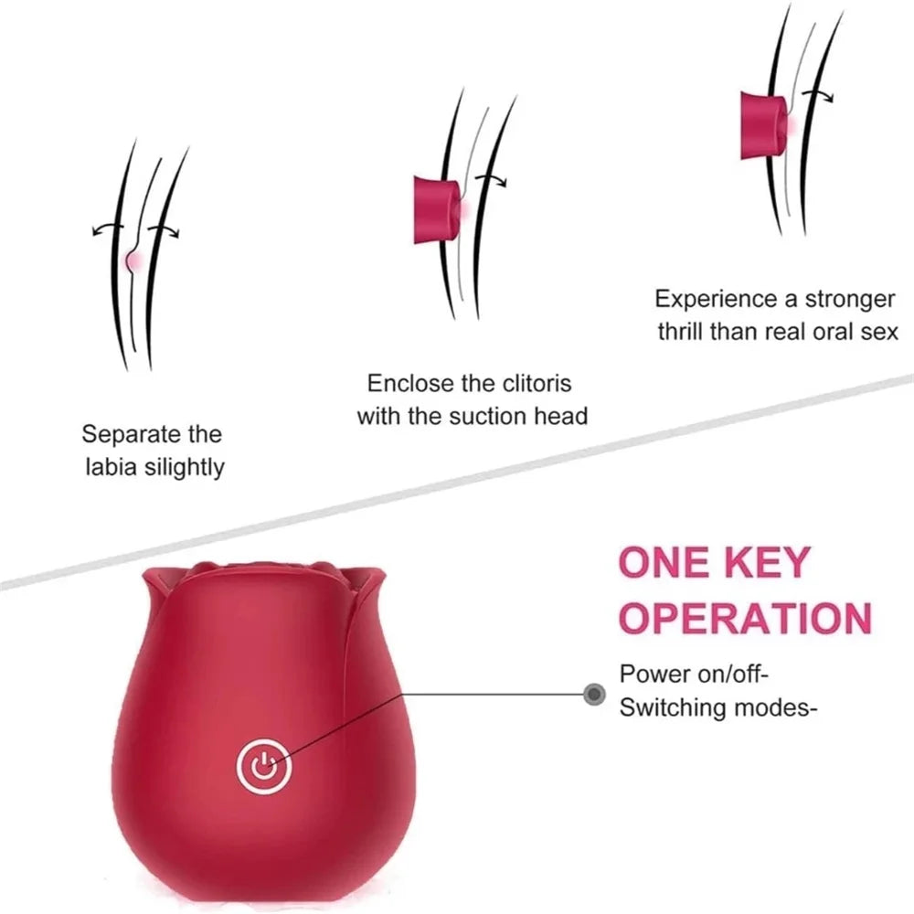 Silent Bloom Rose Vibrator Toy