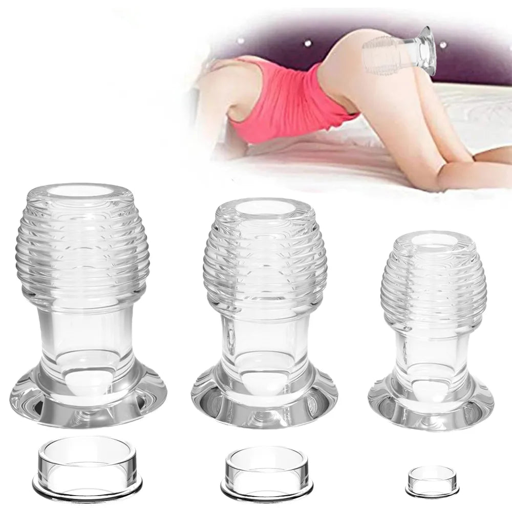PleasureFlex Hollow Anal Plug Set - Explore Sensations