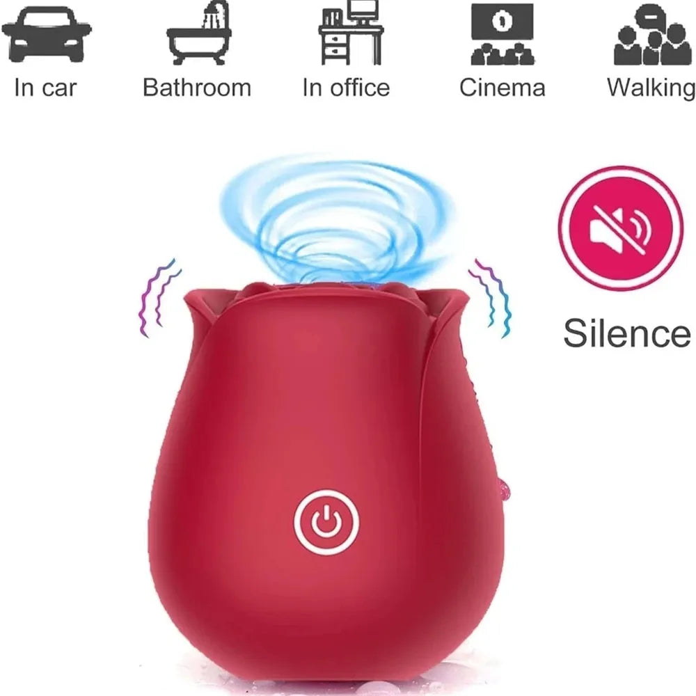 Silent Bloom Rose Vibrator Toy