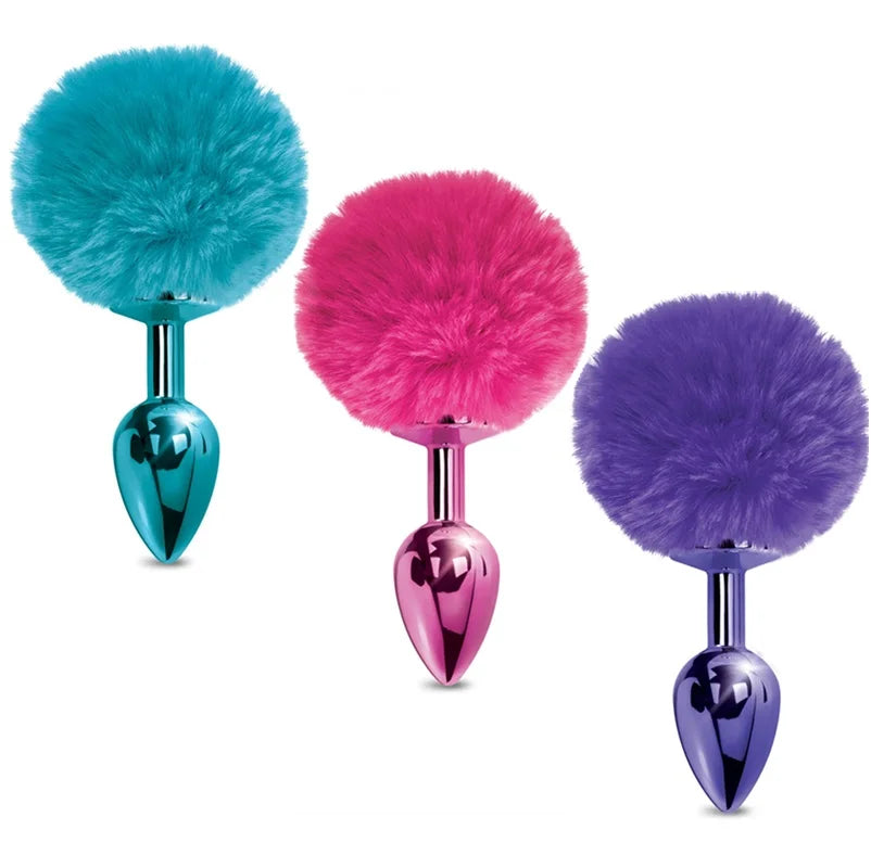 Foxy Jewel Anal Plug Set with Fox Tail