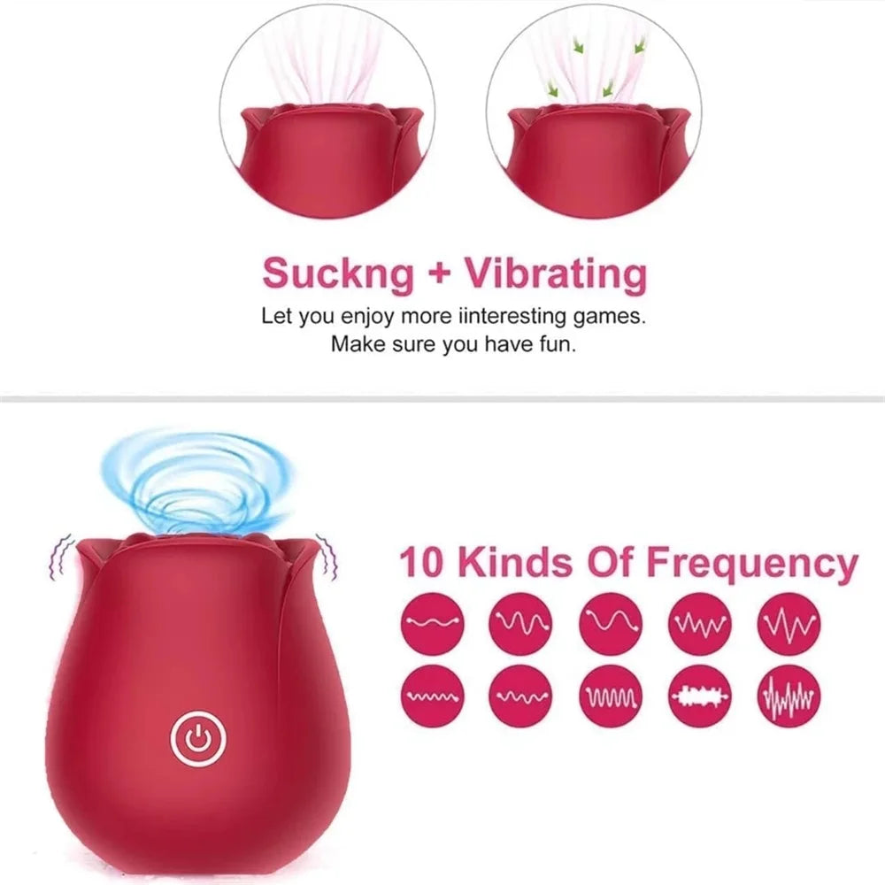 Silent Bloom Rose Vibrator Toy