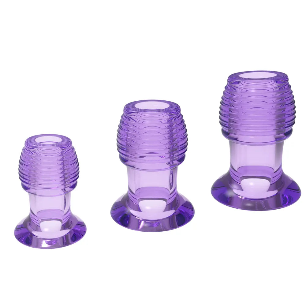 PleasureFlex Hollow Anal Plug Set - Explore Sensations
