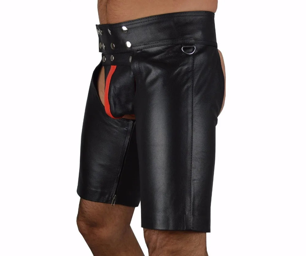 Seductive Shadows: Unisex Gothic Latex Shorts