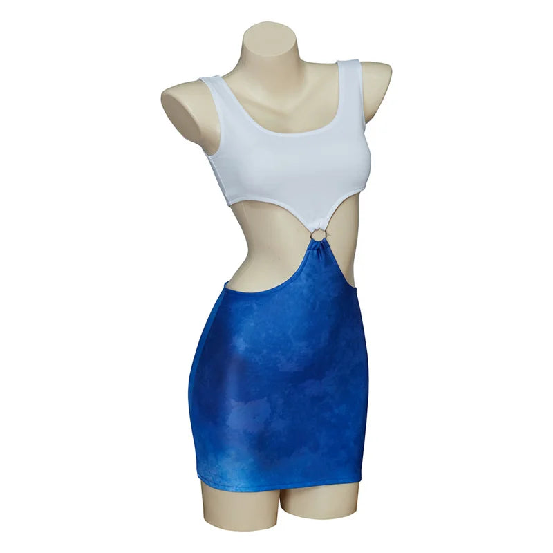 Daring Diva Blue Tie-Dye Dress: Julia Roberts Style