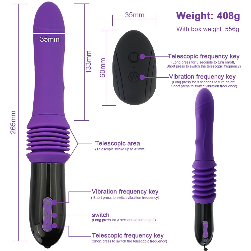 Telescopic Temptation: Ultimate Remote Control Vibrator