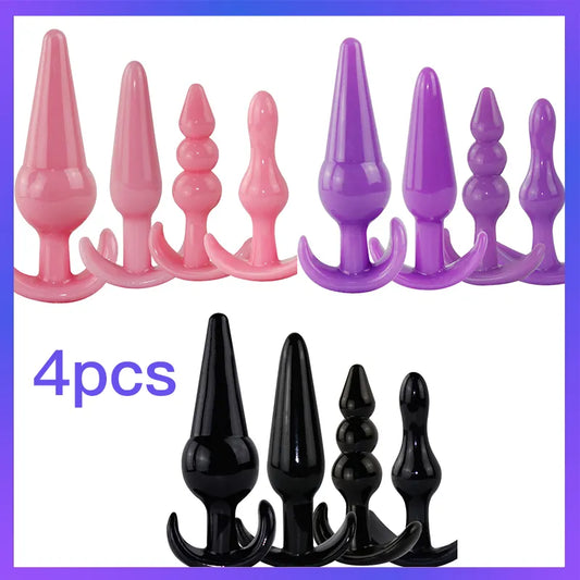 PleasureWave Silicone Anal Plug Set - 4PCS