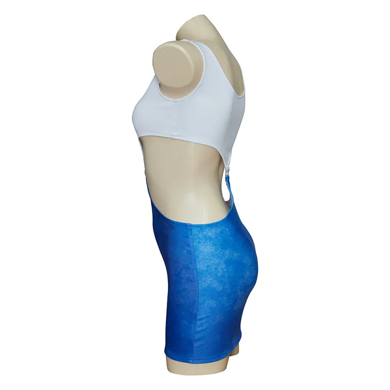 Daring Diva Blue Tie-Dye Dress