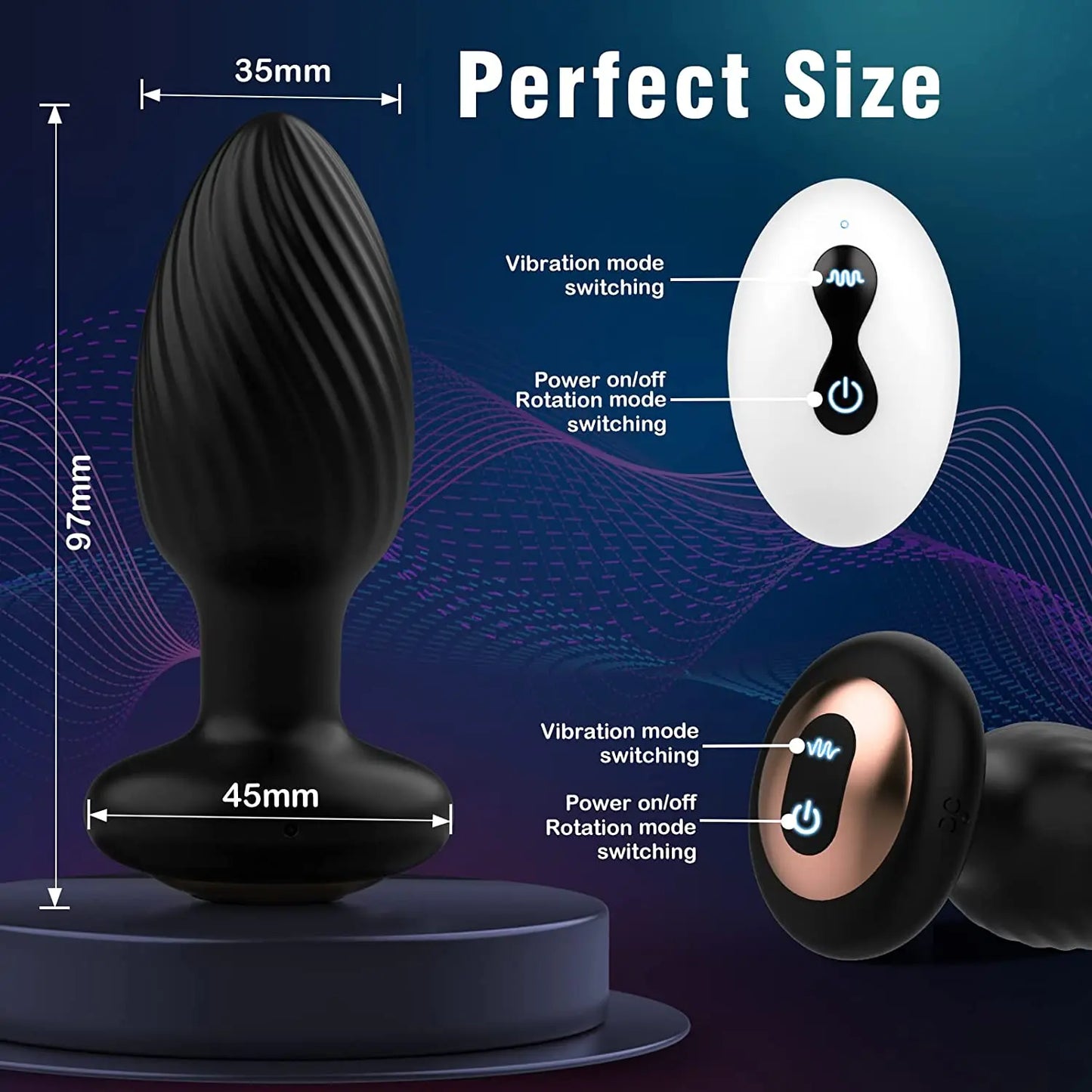 PleasurePivot Pro: 360° Vibrating Anal Plug